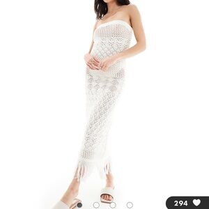 Fringed crochet dress